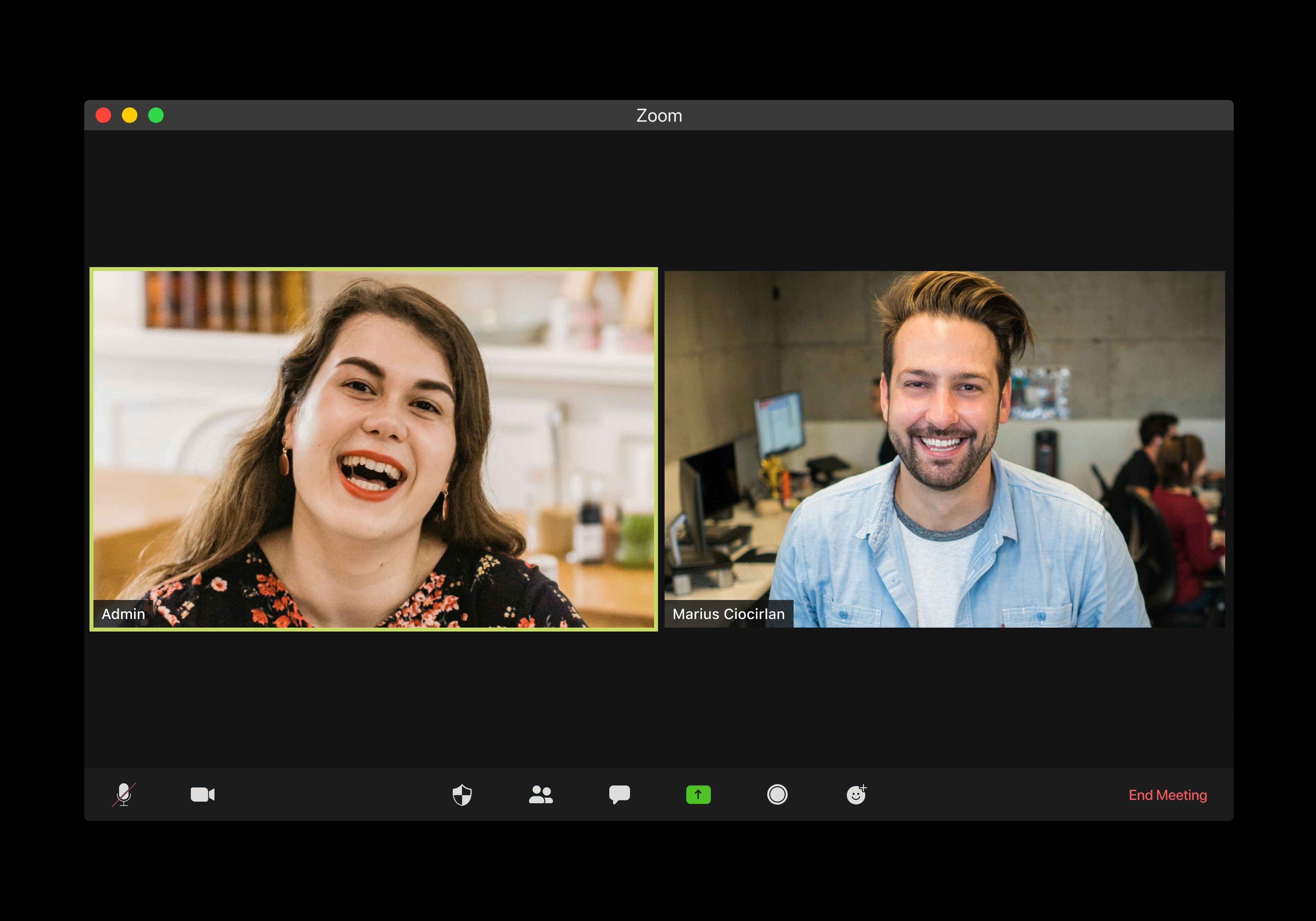 Candidates in a Zoom interview session